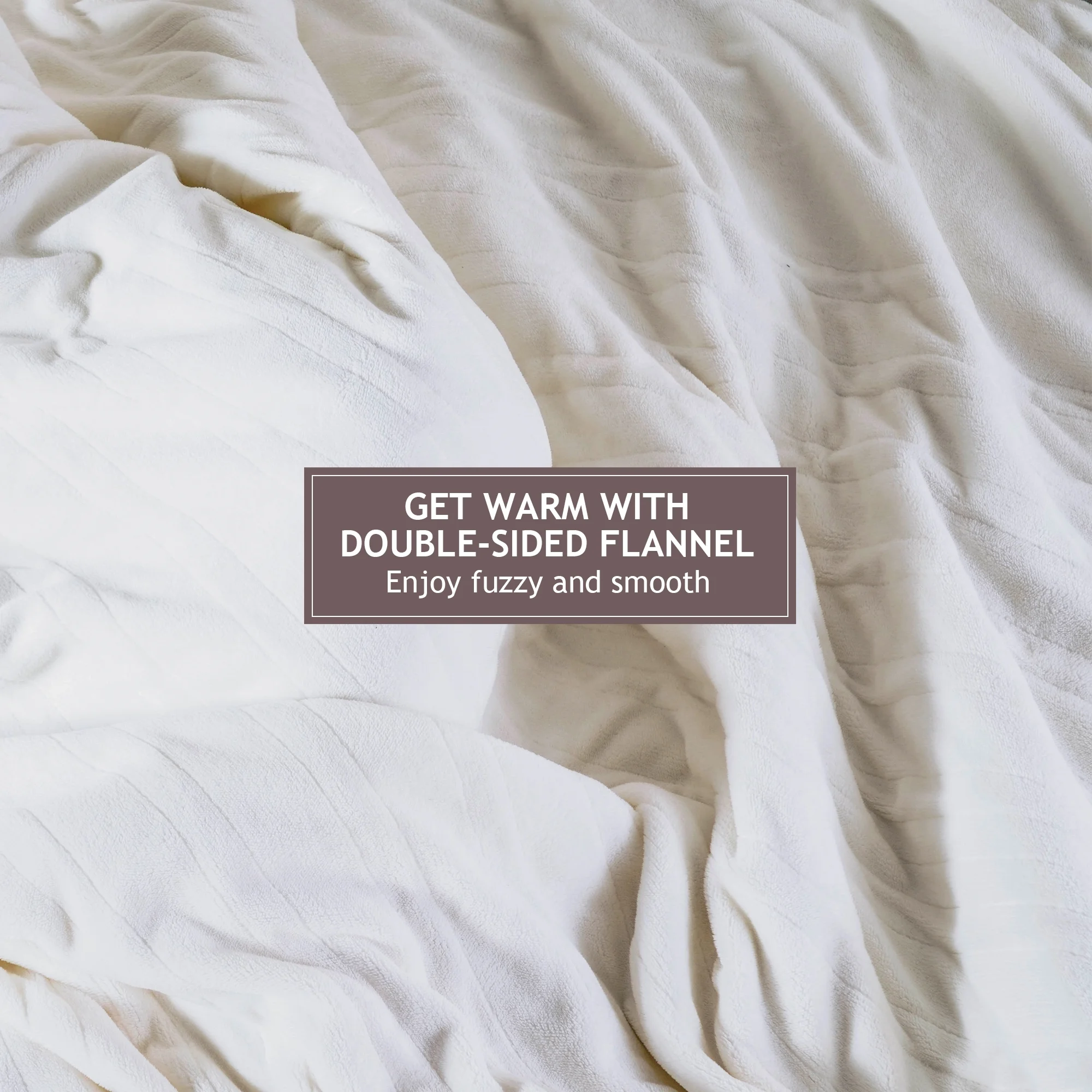 Superjoe Electric Throw Heated Blanket, Double-Layer Flannel, 4 Heat Settings and Auto-off, 60