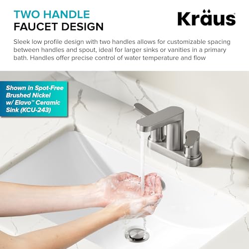KRAUS Indy Single Handle One Hole Bathroom Sink Faucet in Chrome, KBF-1411CH