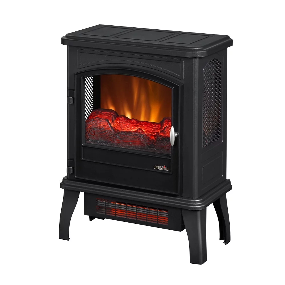 Duraflame 1,000 sq ft Infrared Quartz Electric Fireplace Stove Heater, Black