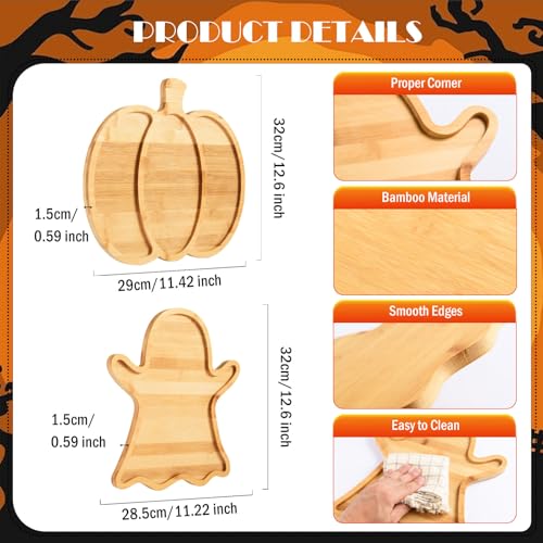 AWIZOM 2 Pcs Christmas Serving Platters Christmas Tree and Santa Hat Shaped Wooden Trays Xmas Bamboo Charcuterie Boards Wood Snack Cheese Dish Plates for Xmas Holiday Housewarming Presents