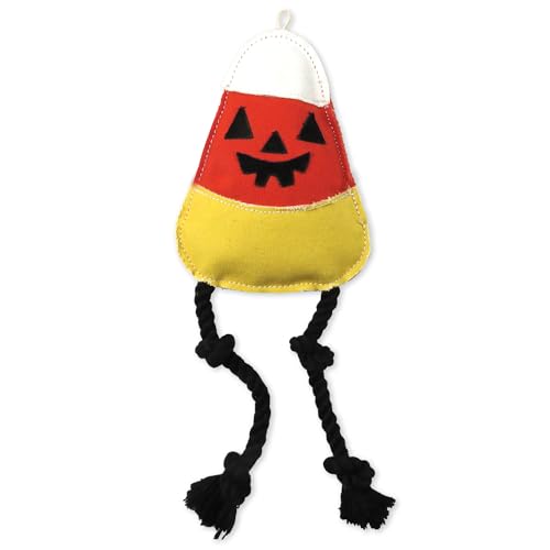 Multipack Stuffed Dog Toys Durable Cotton Canvas with Coconut Fill for All Pet Breeds, Candy Cane, One Size