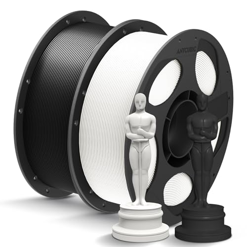 ANYCUBIC PLA+ 3D Printer Filament Bundle, PLA Plus 1.75mm Dimensional Accuracy +/- 0.02mm, Fit Most FDM 3D Printers, 1KG Spool, 2KG Gray+Gray