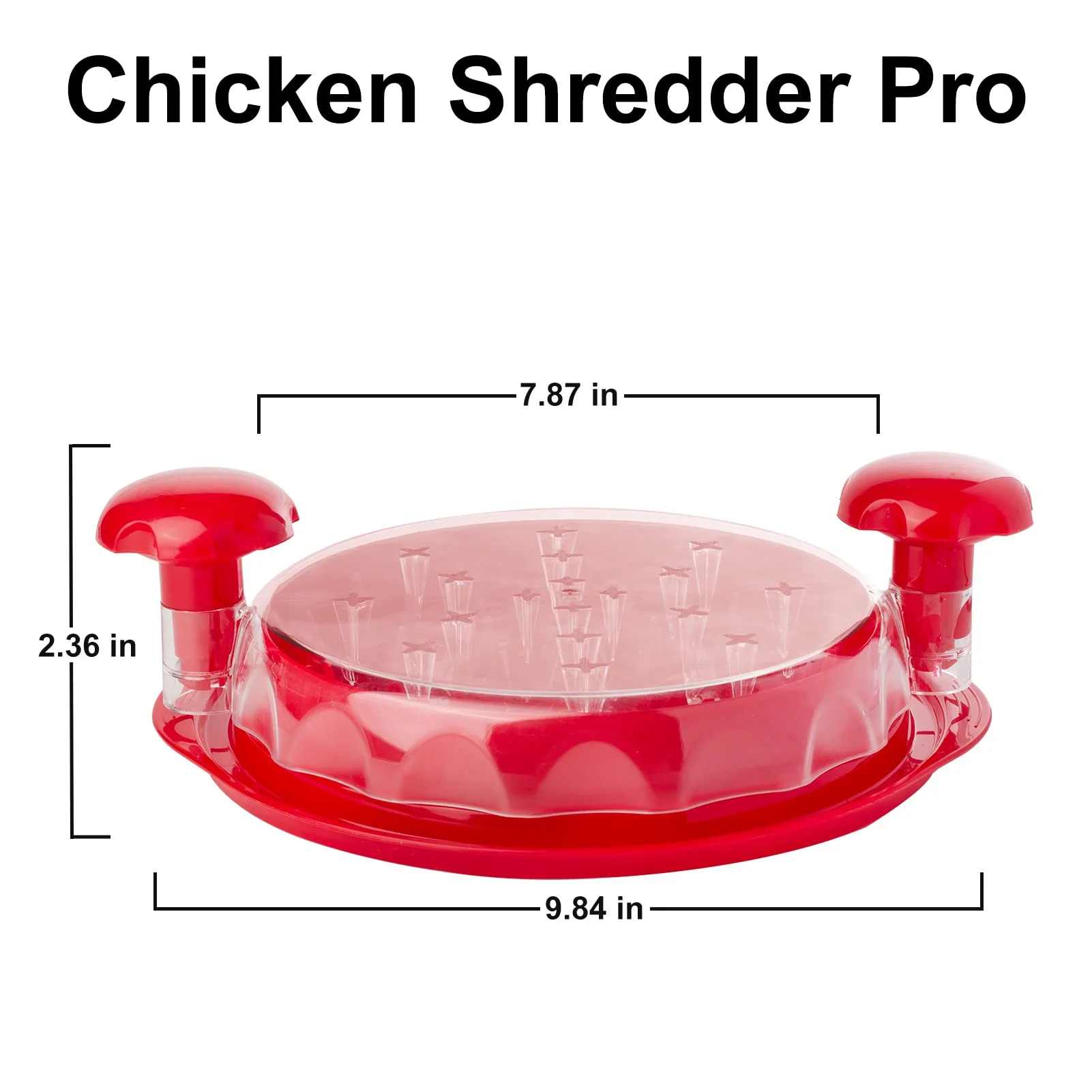 DYY Chicken Shredder, Chicken Breast Shredding Tool Twist with Transparent Cover, Meat Shredder, Ergonomic Handle, Easy Cleaning, Anti-slip, Heat Resistant, BPA Free