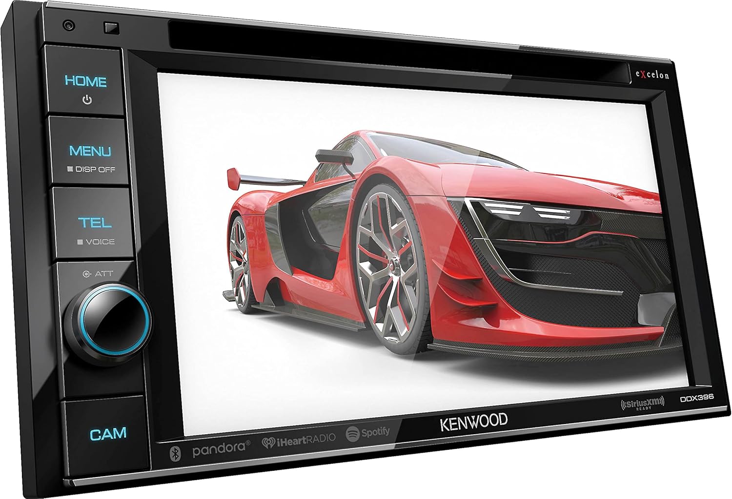 KENWOOD eXcelon DDX396BT Double DIN SiriusXM Ready Bluetooth in-Dash DVD/CD/AM/FM Car Stereo Receiver w/ 6.2