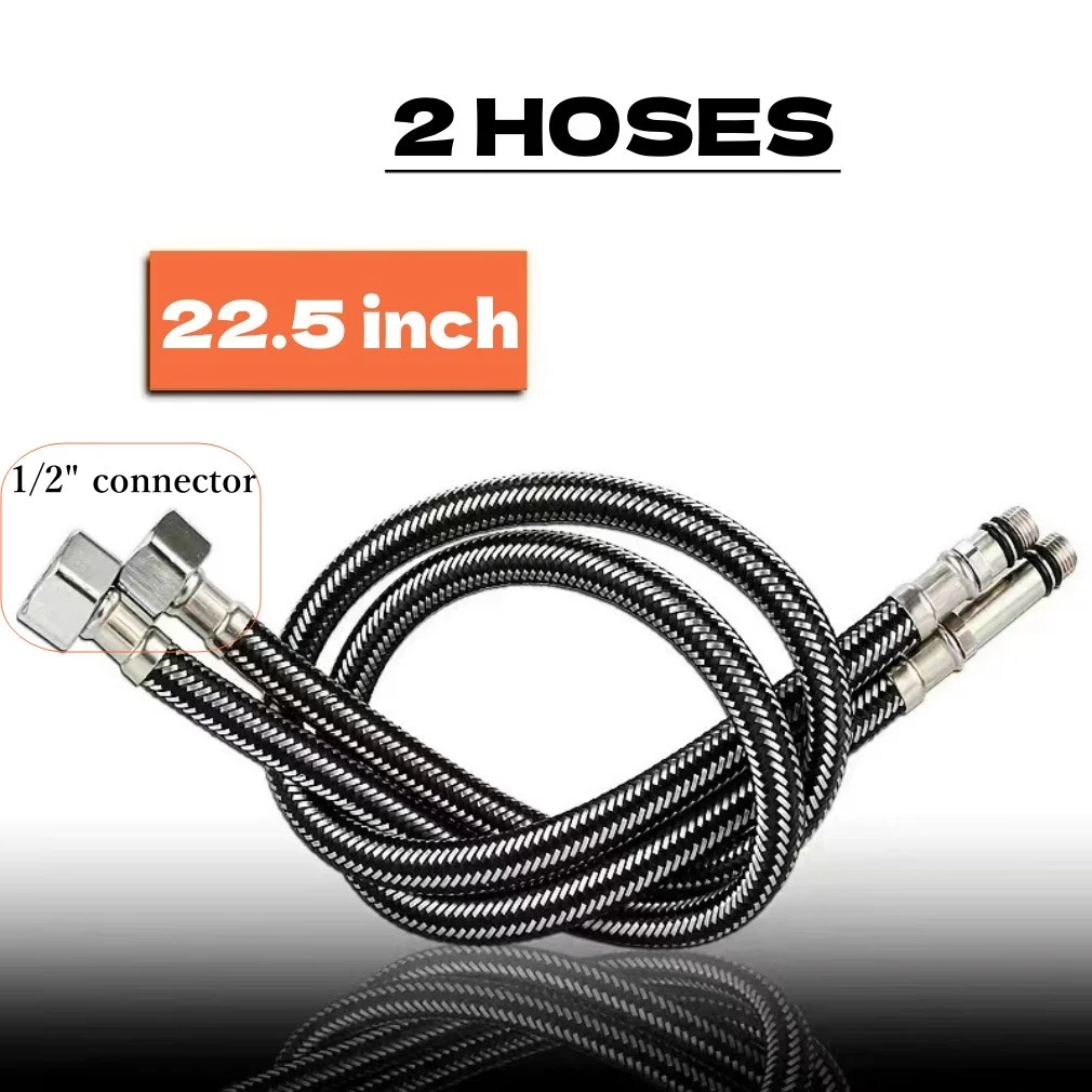 Lefree 2Pack Bathroom Sink Faucet One Hole Single Handle Black Faucets, 1/2