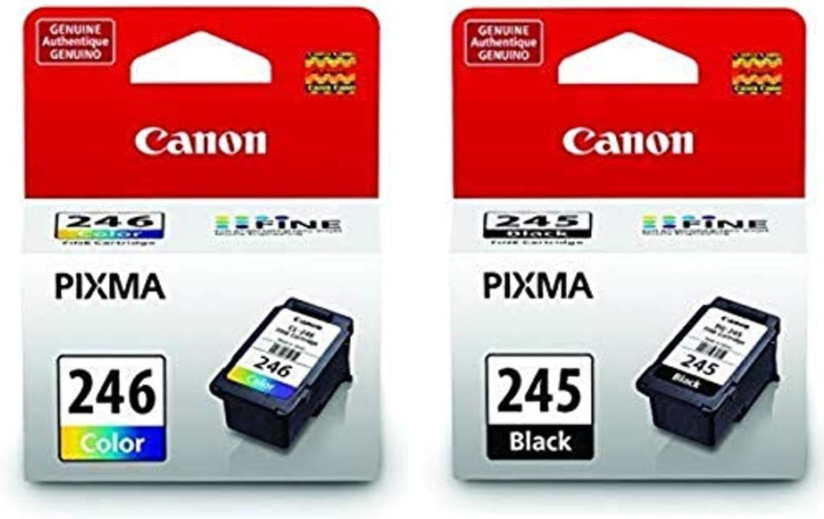 Canon CL-246 Color Ink Cartridge, Compatible MX490, MX492, MG3020,MG2920,MG2924, iP2820,MG2525 and MG2420 and PG-245 Black Ink Cartridge