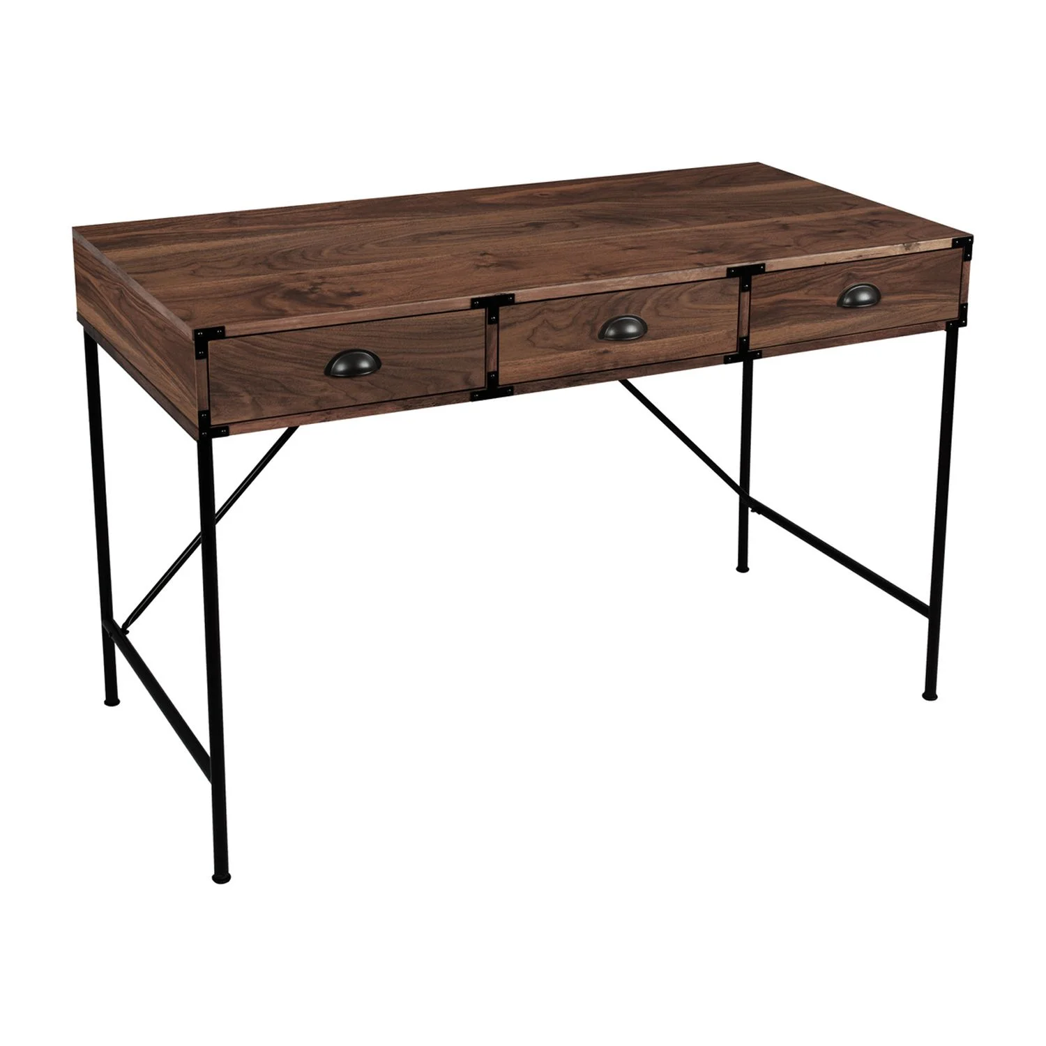 Brunei 47 in. Wide 3 Drawer Writing Desk