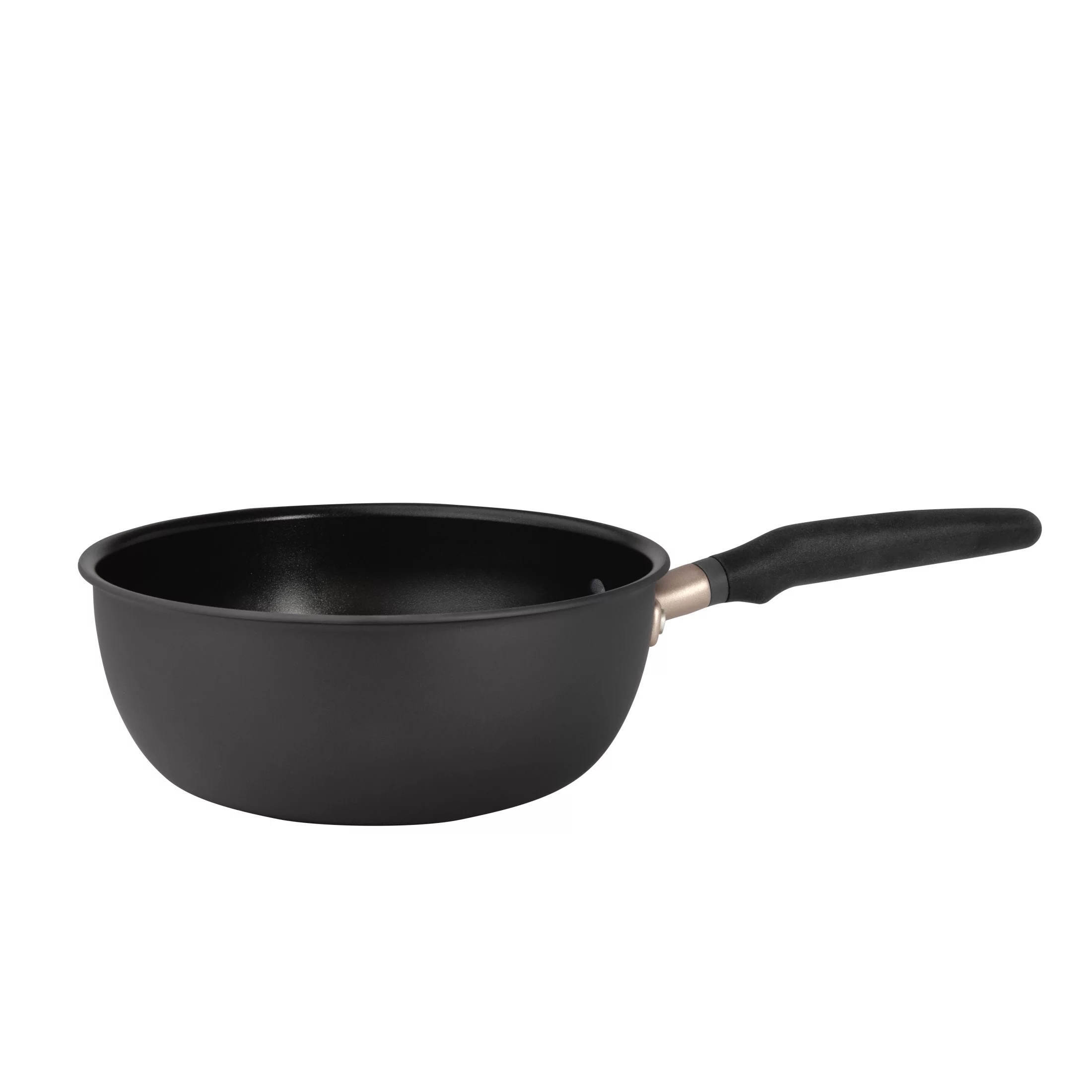 Meyer Accent Series Hard Anodized Nonstick Induction Saucier Sauce Pan, 3-Quart, Matte Black