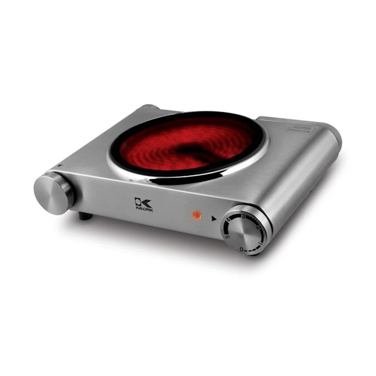 Kalorik Infrared Single Ceramic Cooking Plate, Stainless Steel Refurbished