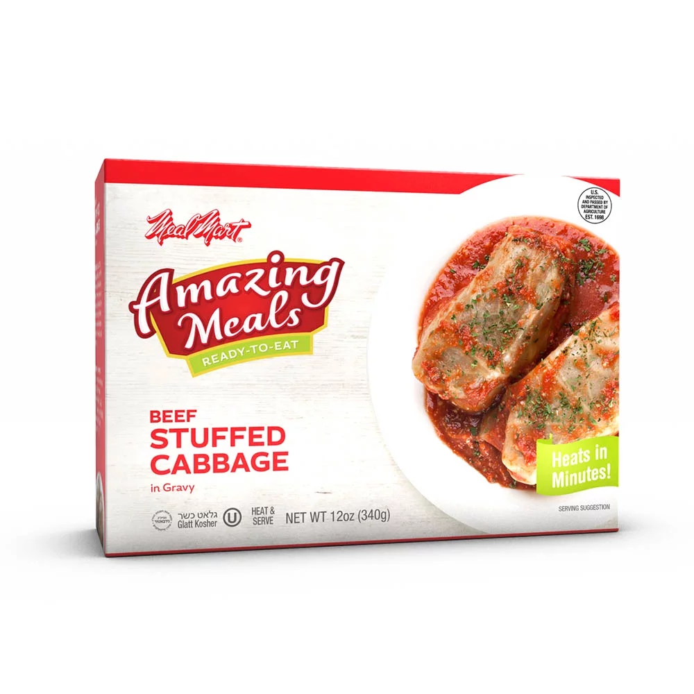 Meal Mart Beef Stuffed Cabbage In Gravy 12 Oz. Pack Of 6.