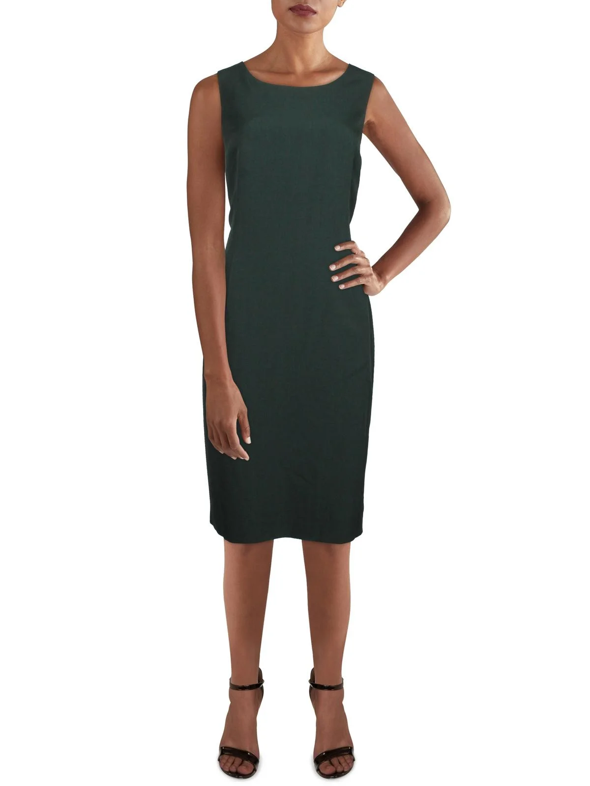 Le Suit Womens Sleeveless Knee-Length Sheath Dress