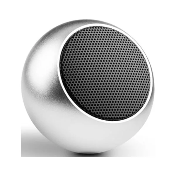 Mini Wireless Speaker for Moto G Power (2022) Phone - Remote Shutter with Microphone Audio Multimedia Rechargeable Silver K4P Compatible With Motorola Moto G Power (2022)