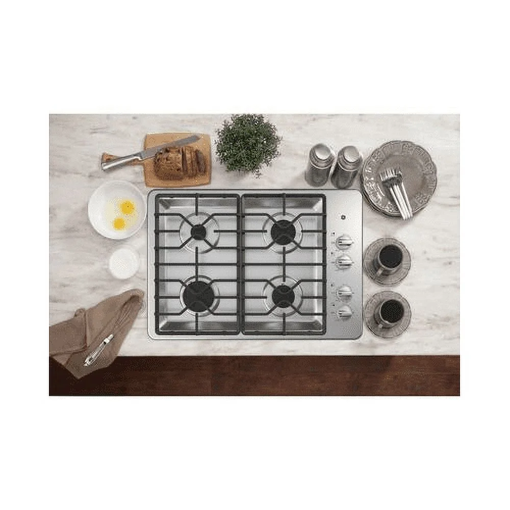 GE JGP3530SLSS 30 inch Stainless 4 Burner Gas Cooktop