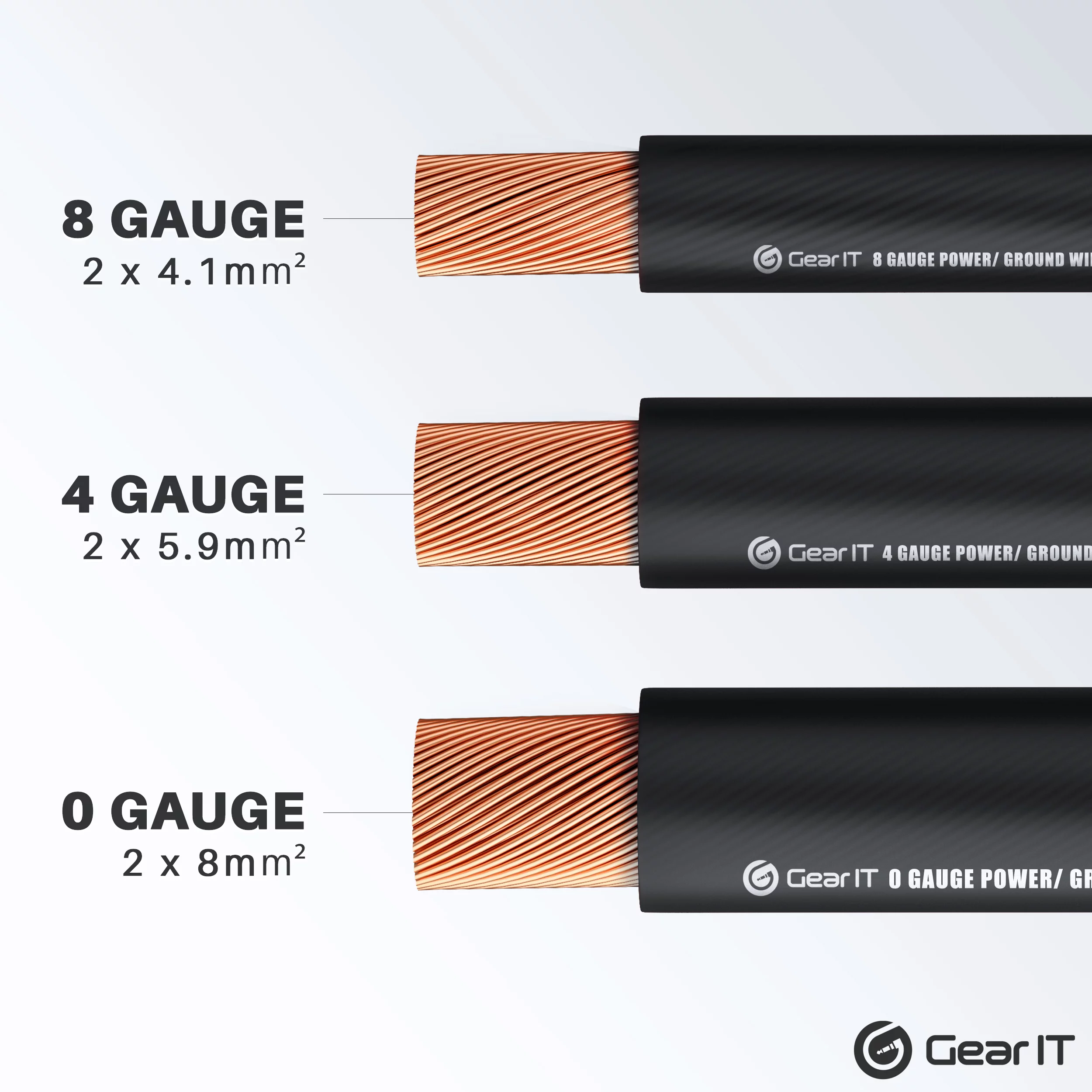 GearIT 4 Gauge Wire (25ft - Black) Copper Clad Aluminum CCA - Primary Automotive Wire Power/Ground, Battery Cable, Car Audio Speaker, RV Trailer, Amp, Wielding, Electrical 4ga AWG - 25 Feet