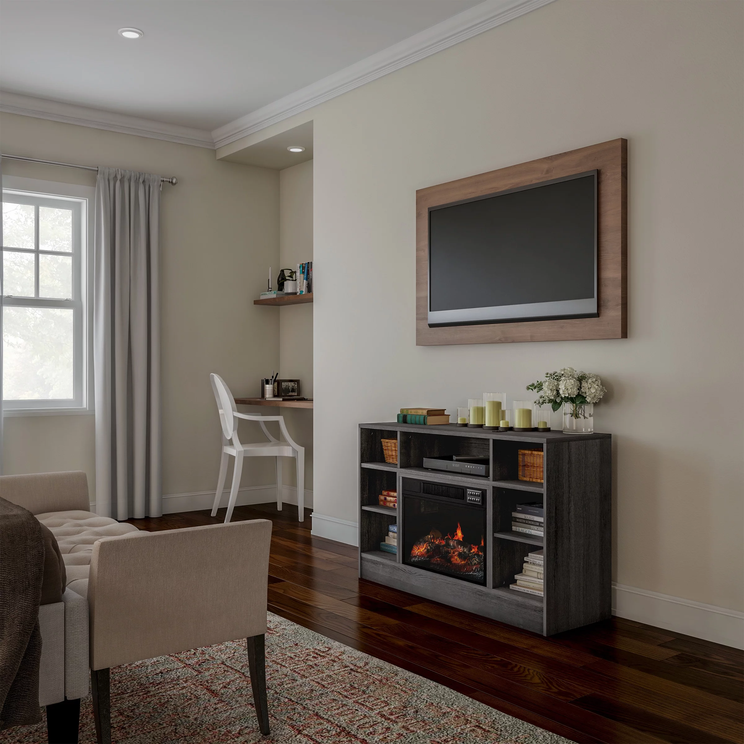 Northwest Fireplace TV Stand for TVs up to 48