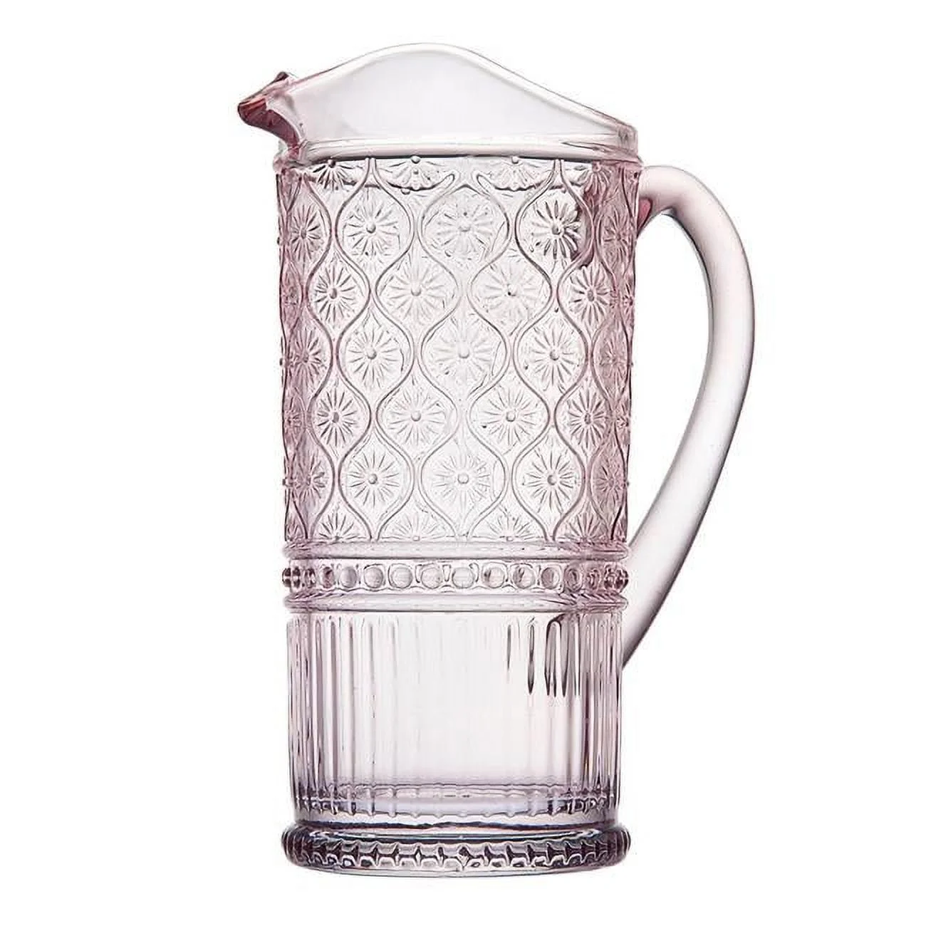 Godinger 27026 33 oz Claro Pink Beverage Pitcher