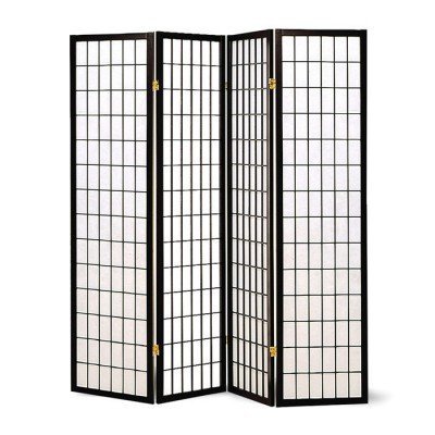 Panel Shoji Screen Room Divider 3-10 Panel (3 Panel, Black, White, Cherry, Natural)