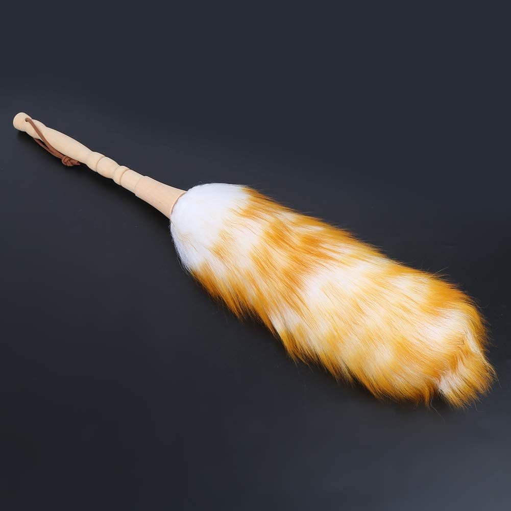 Soft Duster NonStatic, Duster Brush Duster Soft Wool Duster Dust Cleaner with Wooden Handle Household Furniture Tool