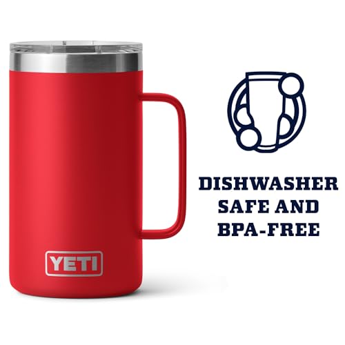 YETI Rambler 24 oz Mug, Vacuum Insulated, Stainless Steel with MagSlider Lid