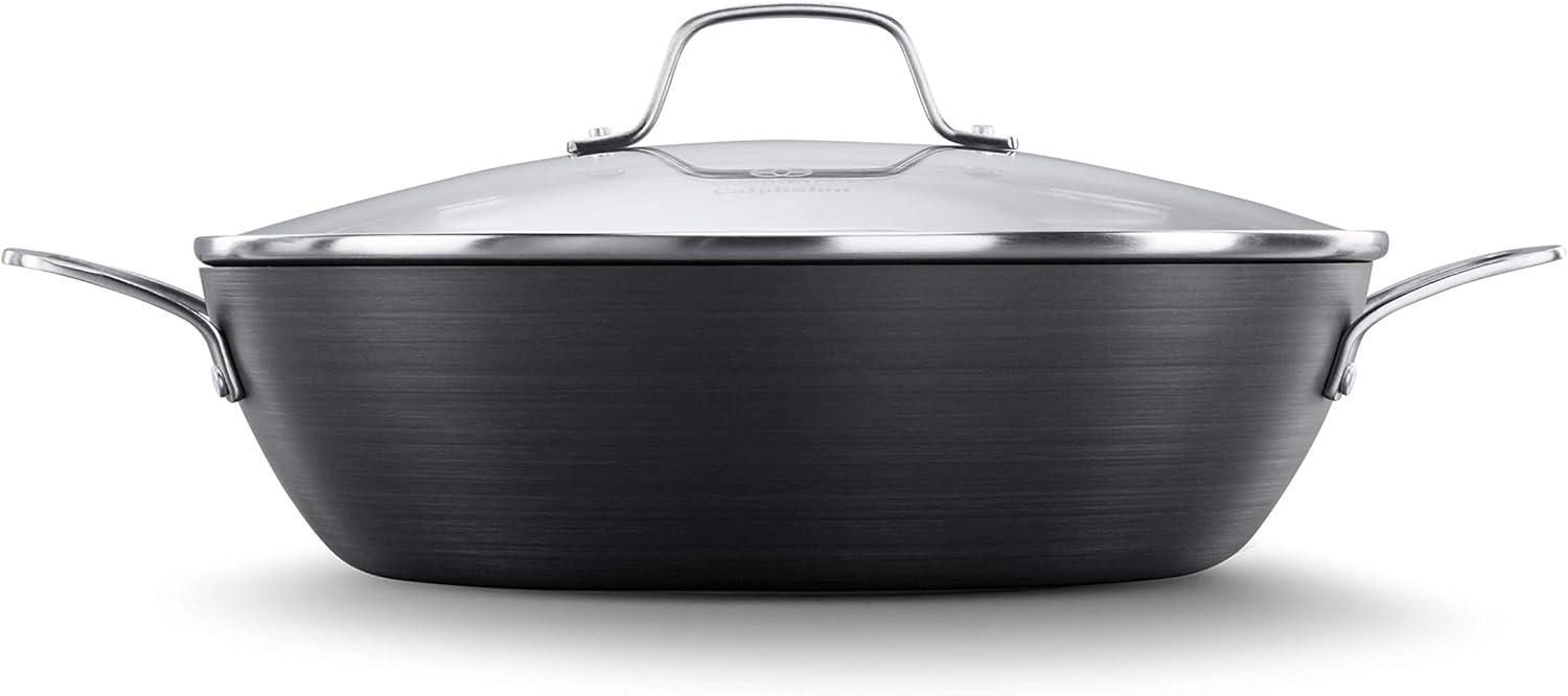 Calphalon 1932442 Classic Nonstick All Purpose Pan with Cover, 12-Inch, Grey
