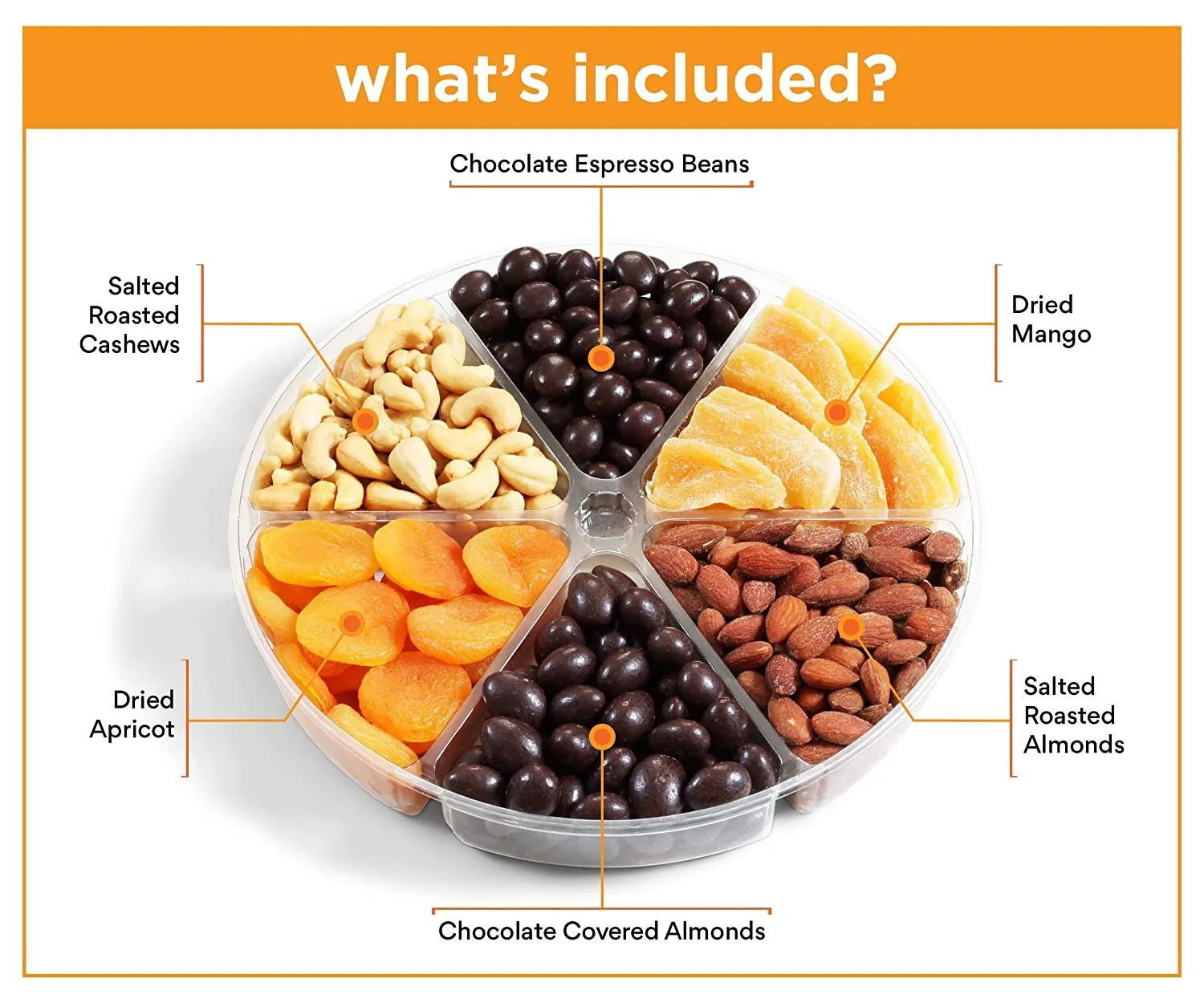 Gourmet Nuts Gift Basket - Chocolate and Dried Fruit Large Gift Tray 6-Pt by It's Delish  Valentines Fathers Mothers Day Anniversary Family Parties Birthday Gift Box - Vegan, Kosher