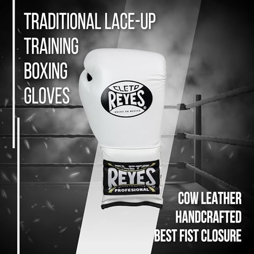 CLETO REYES Traditional Professional Boxing Gloves with Laces for Training, Sparring and Heavy Punching Bags for Men and Women, MMA, Kickboxing, Muay Thai