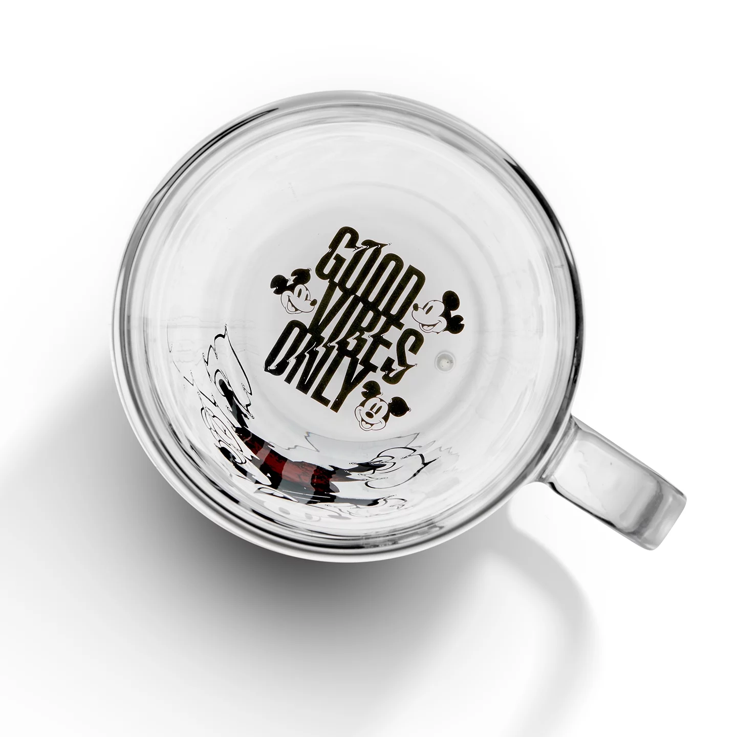 JoyJolt Mickey Mouse Glitch Double Wall Coffee Mugs 13.5 oz - Set of 2