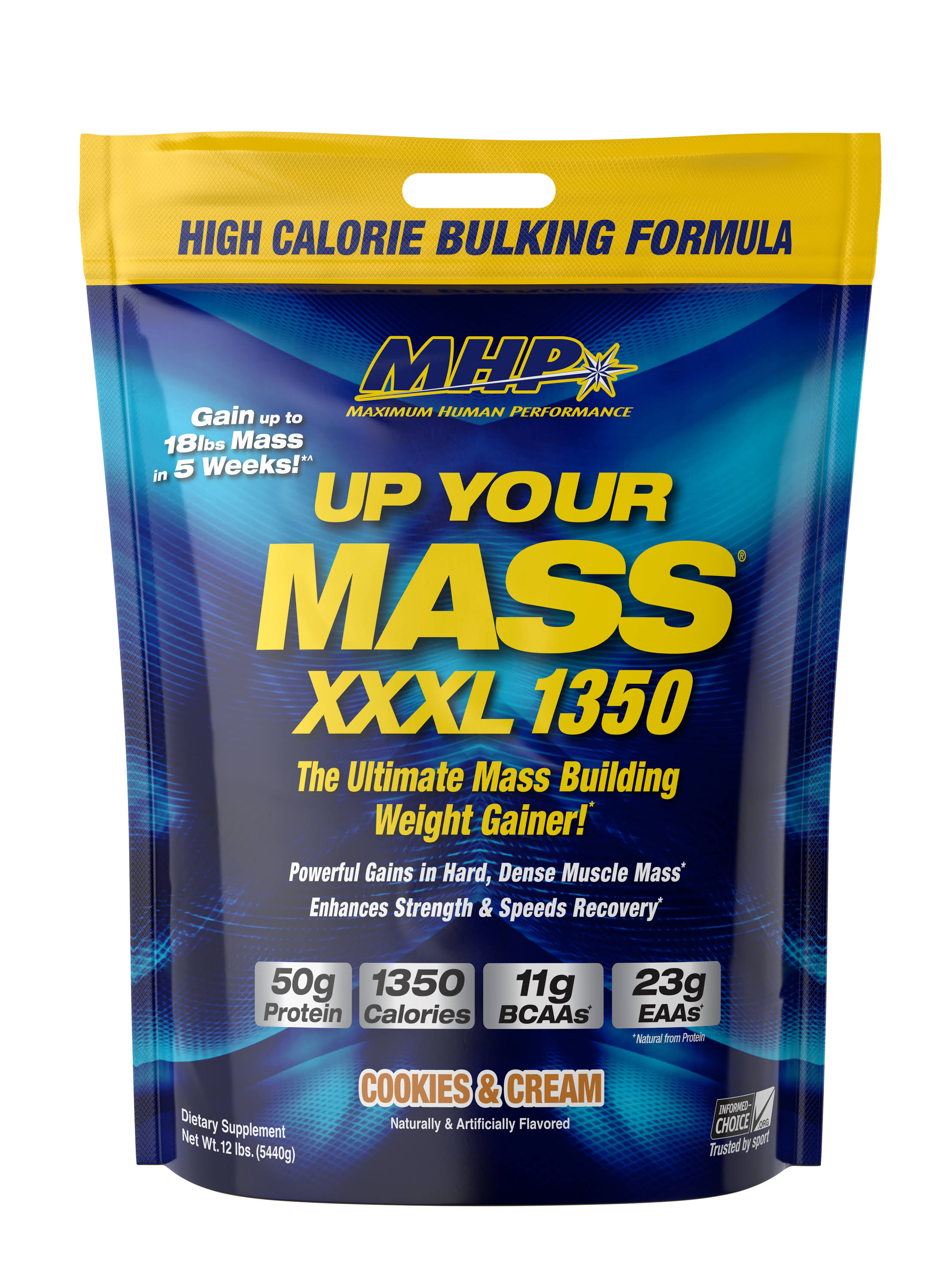 MHP Up Your Mass XXXL 1350 - 12lbs Cookies u0026 Cream