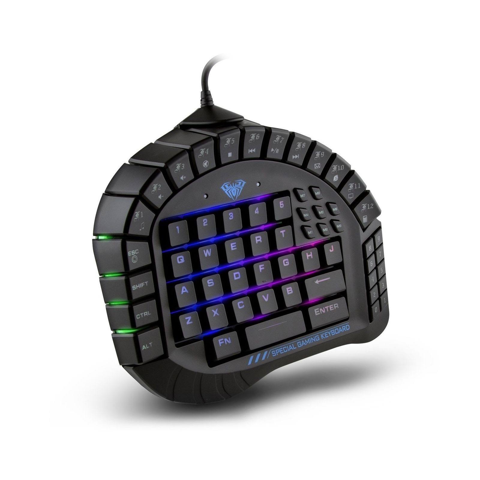 Aula Excalibur Master One-Hand Gaming Keyboard Removable Hand Rest RGB Backlight Mechanical