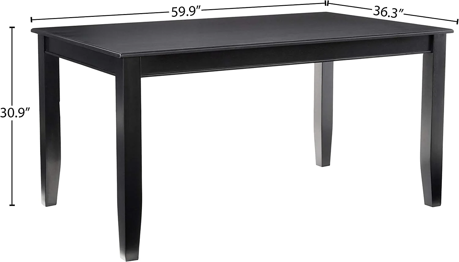 East West Furniture Dudley 60 Inch Rectangular Dining Table