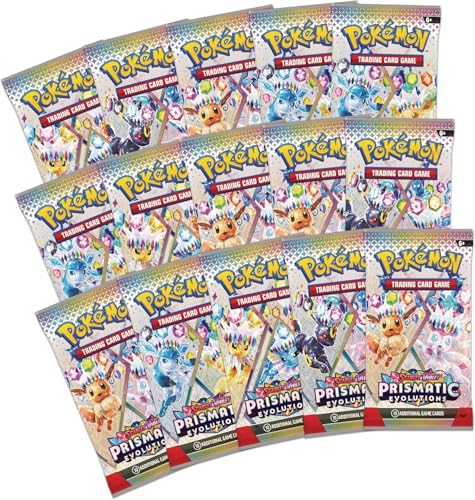 TCG Scarlet & Violet Prismatic Evolutions Super Premium Collection, 15 Booster Packs, Eevee ex Promo Card, Deck Box & Playmat