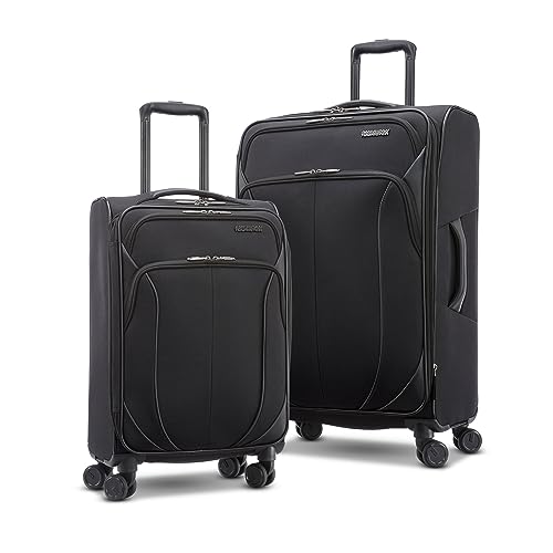 American Tourister 4 KIX 2.0 Expandable Softside Luggage with Spinner Wheels, 20 SPINNER, CLASSIC BLUE