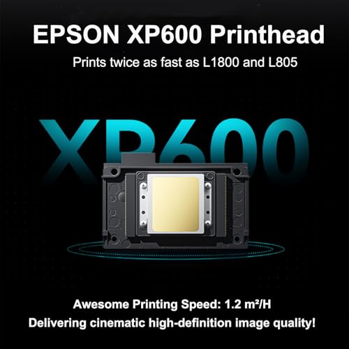 DTF Printer Machine - with XP600 Printhead, Faster Speed Higher Resolution 5760 * 1440dpi, T Shirt Printer DTF Transfer Machine with Roll Feeder, White Ink Mixing System (L8050)