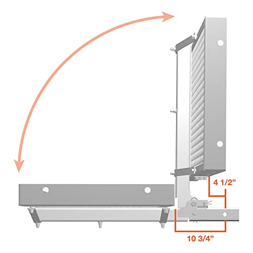 CURT 18100 60 x 20-Inch Aluminum Tray Hitch Cargo Carrier, 500 lbs Capacity, 2-in Folding Shank