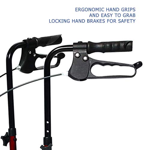 Lumex 3-Wheel Walker for Seniors, Foldable & Lightweight for Small & Tight Spaces