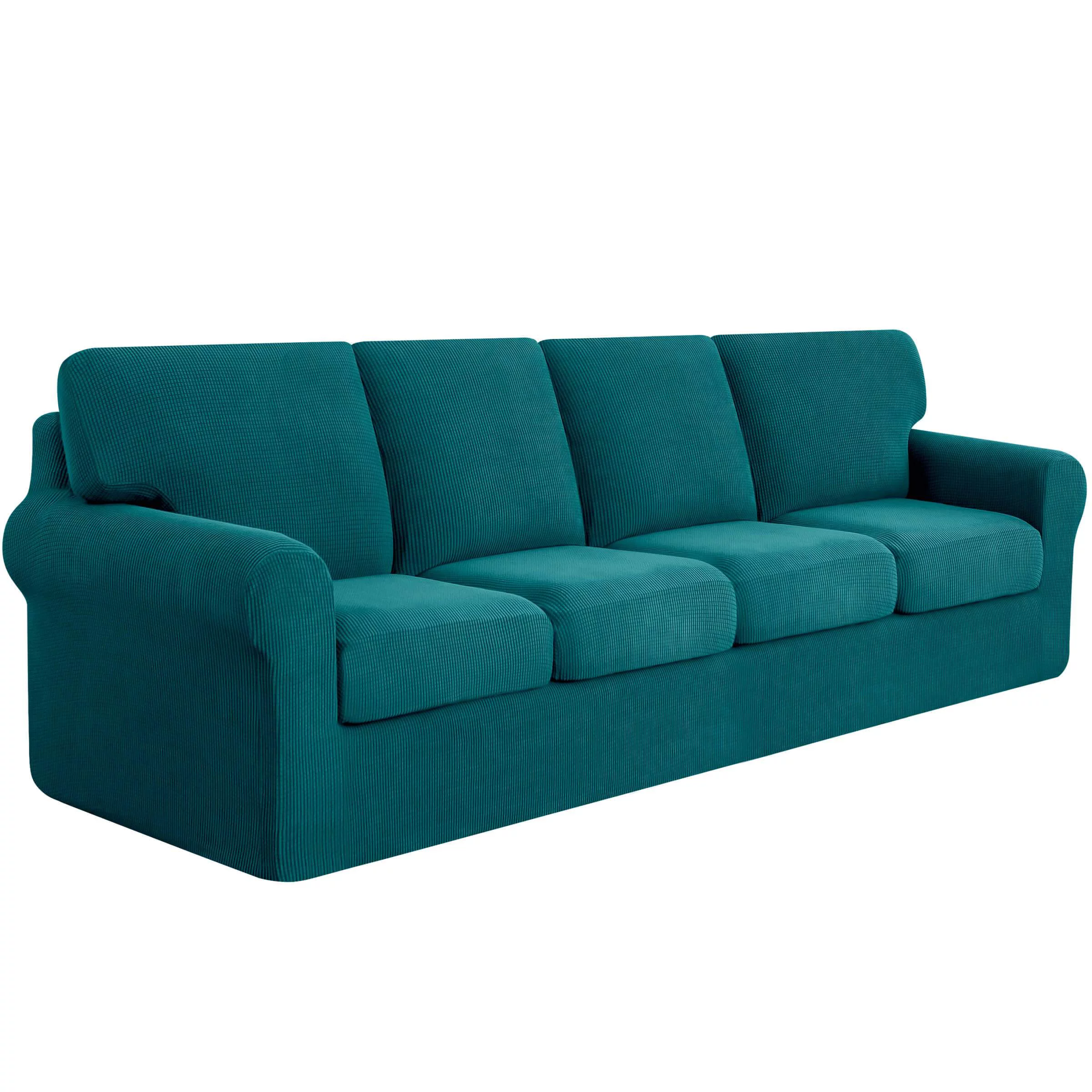 Subrtex Sofa Slipcover Sets 9 Pieces Stretch Couch Cover Backrest Cushion Covers (Oversized Sofa, Turquoise)
