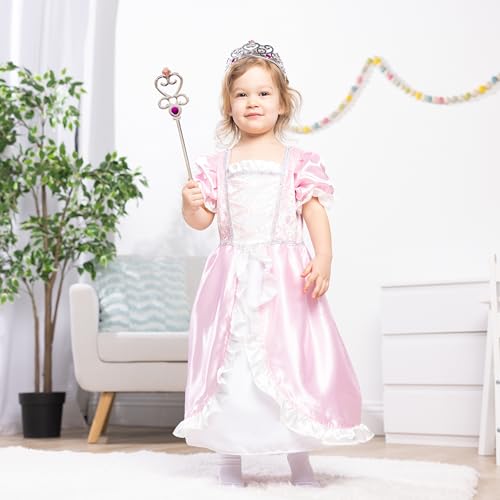 Melissa & Doug Princess Role Play Costume Set (3 pcs)- Pink Gown, Tiara, Wand