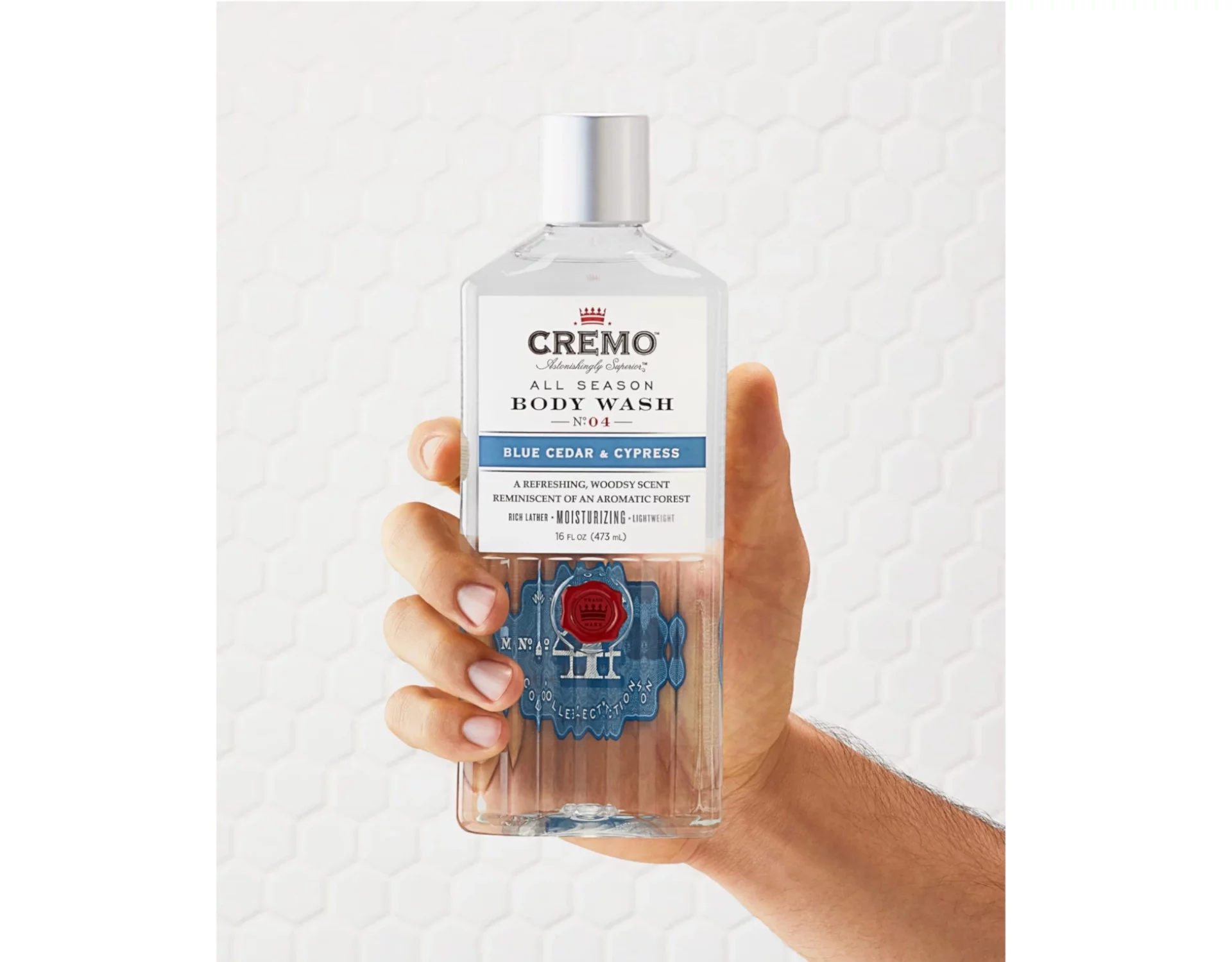 Cremo All Season Body Wash No. 4, Blue Cedar & Cypress, 16 Fl. Oz. - Pack of 3