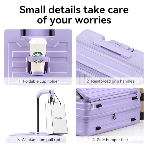 ROAMING Grace Expandable Carry On Luggage Airline Approved, 20 Inch Hardside Carry On Suitcase with Wheels, Travel Harshell Spinner Small Luggage with Tsa Lock, Jade cyan, 20-Inch Carry-On