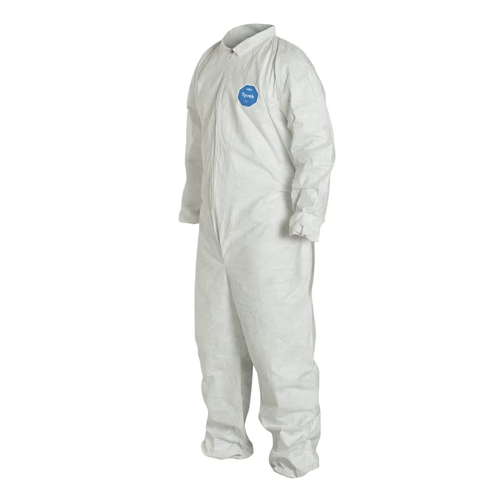 DuPont Tyvek Coveralls with Elastic Wrists and Ankles, White, Medium - 25 CA (251-TY125SWHMD0025VP)
