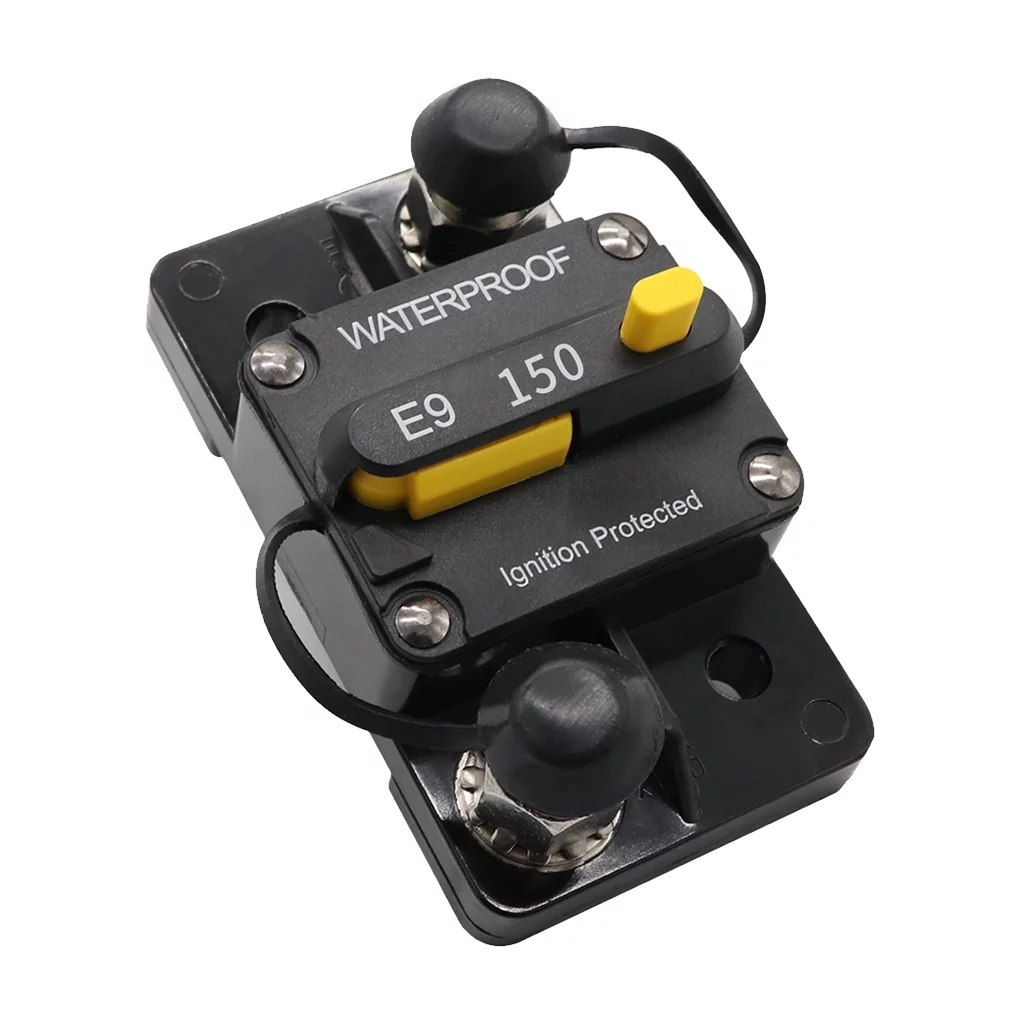 150Amp Circuit Breaker with Manual , Waterproof Holder Inline Breaker Car Marine Boat Stereo Audio System 12V-24VDC