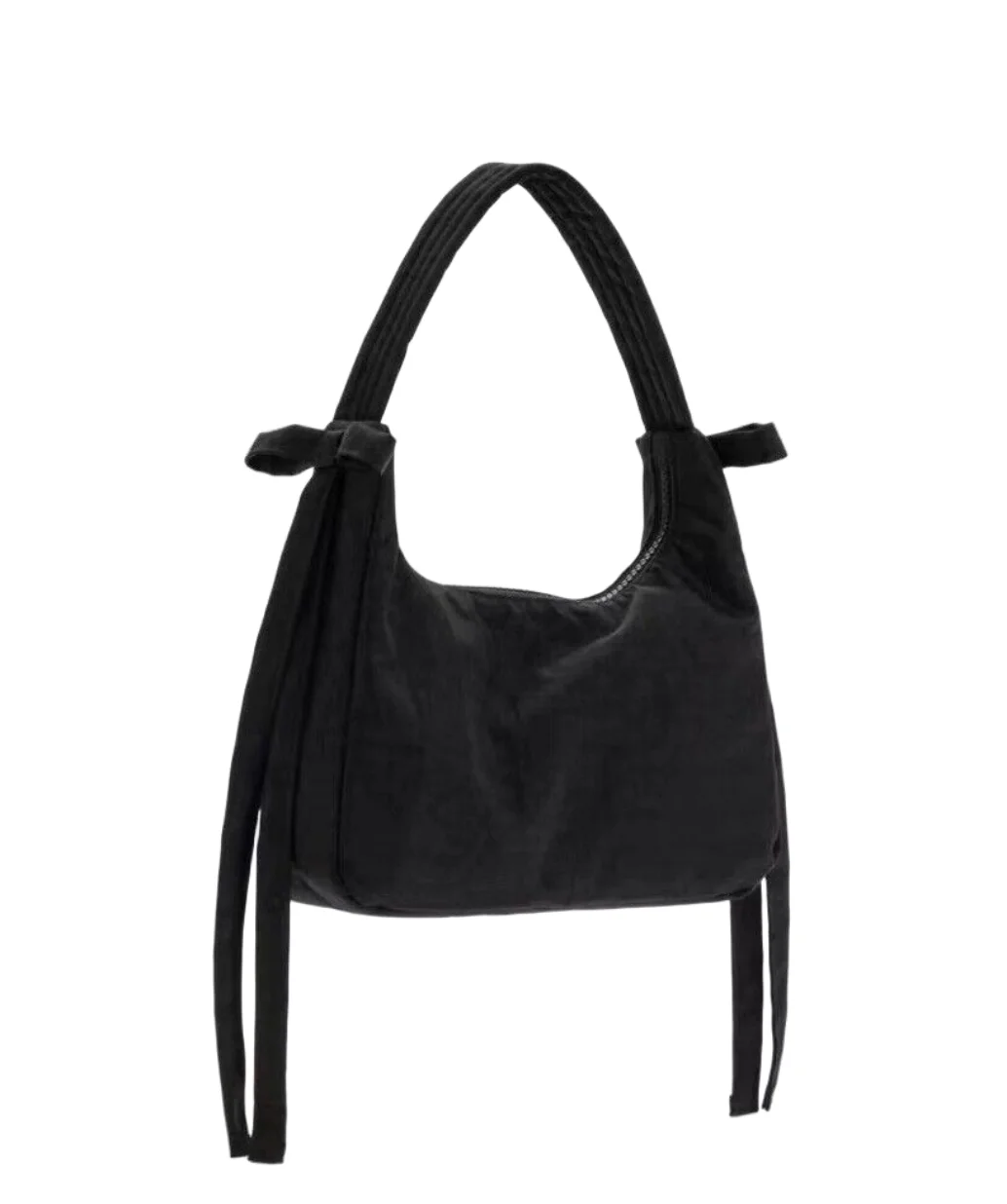 BAGGU x Sandy Liang Mini Bow Women's Designer Bags Nylon Handbag-BLACK
