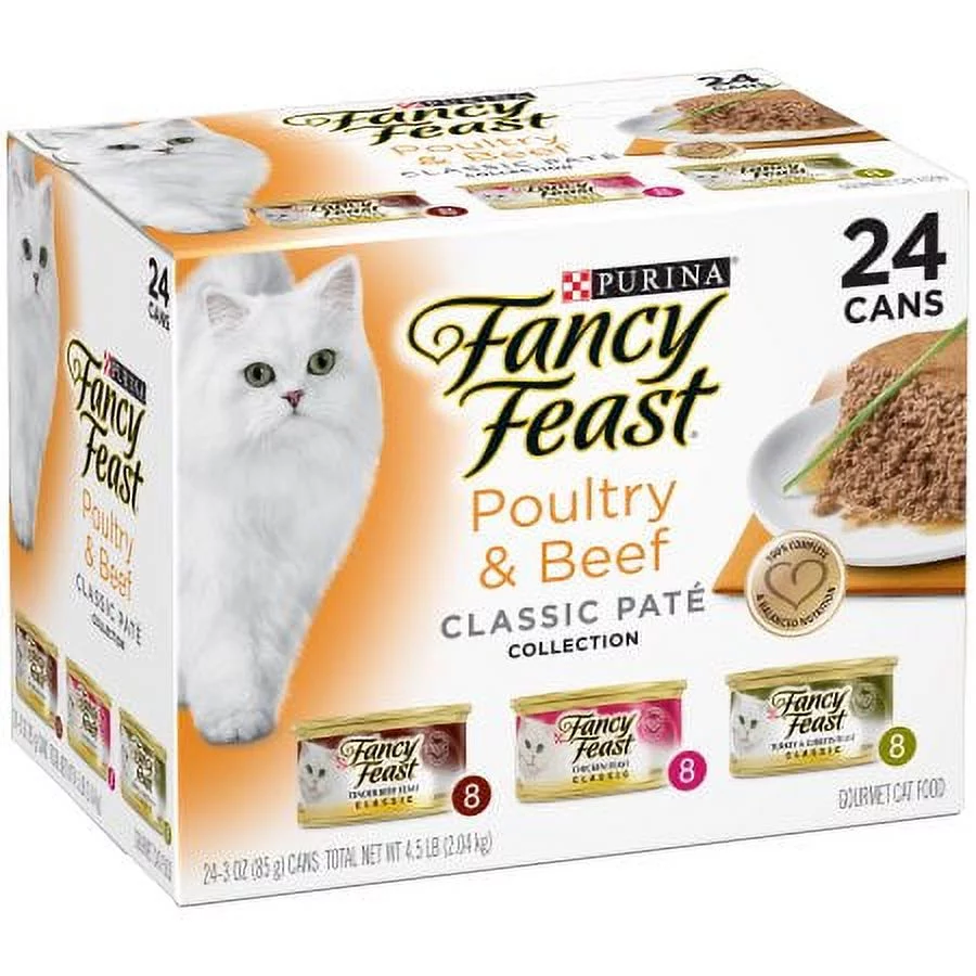 Purina Fancy Feast Classic Poultry & Beef Collection Wet Cat Food (Pack of 2)