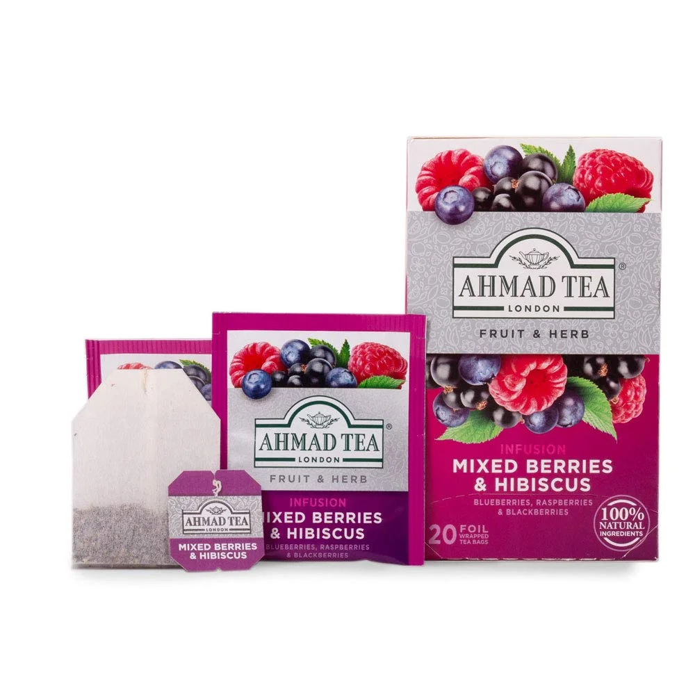 Ahmad Tea Mixed Berry Hibiscus 20 bag Pack of 4