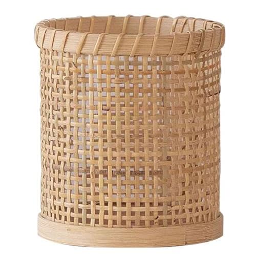 Rattan Woven Hurricane Glass Candle Holders,Cane Wrapped Sleeve Flower Vase Decorative Votive Candleholder for Pillar Candles,Rustic Boho Tea Light Candle Holder for Centerpiece Table Wedding Decor (