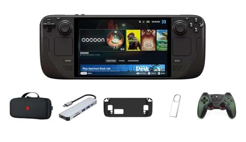 Valve Steam Deck 2TB Handheld Gaming Console OLED, 7 inch Touchscreen 1280 x 800 Display, Bundle 5-in-1 Kit