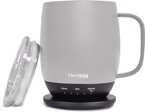 Nextmug - Temperature-Controlled, Self-Heating Coffee Mug (Black - 14 oz.)