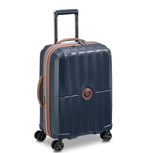 DELSEY PARIS Carrousel Hardside Expandable Luggage with Spinner Wheels, Navy, Carry-on 21 Inch
