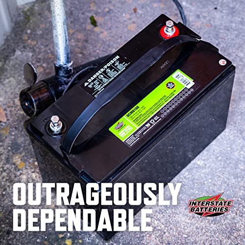 Interstate Batteries 12V 35AH Sealed Lead Acid (SLA) AGM Deep Cycle Battery (DCM0035) Insert Terminals