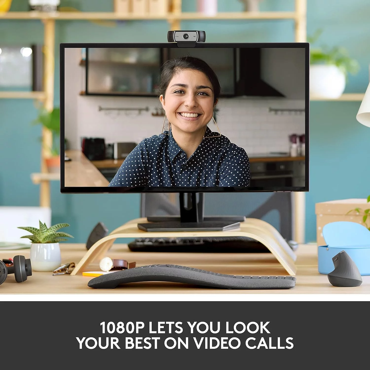 Logitech C930s Pro HD Webcam, Full HD 1080p video calling, Noise-canceling mic Bulk package non Retail box